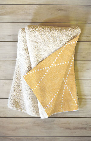 Gold Medium Fleece Throw Blanket image number 1