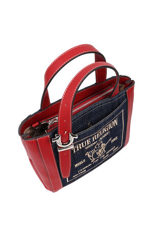 Red Arvin Buddha Motif Crossbody Tote Bag image number 6