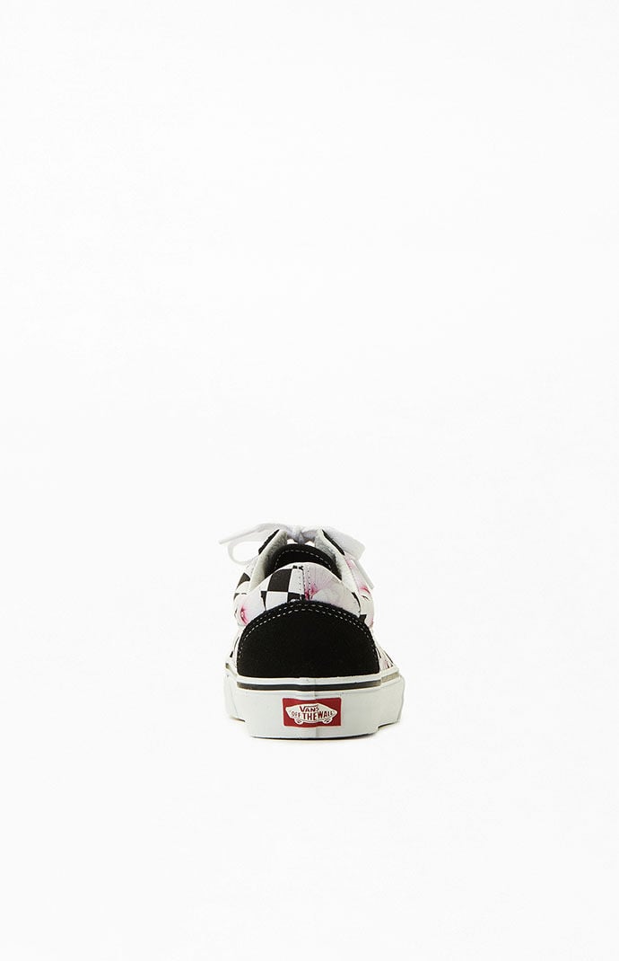 Vans old skool sale checker floral black