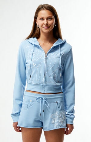 Shrunken Cropped Zip Up Hoodie image number 1