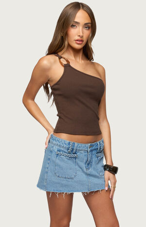Calista Ribbed One Shoulder Top image number 2