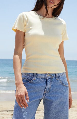 Yellow Loreen Short Sleeve Top image number 1