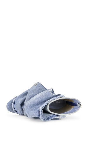 Women's Birdsong Denim Peep Toe Stiletto Booties image number 4