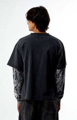 Unshaken Cropped Camo 2fer Long Sleeve T-Shirt image number 4