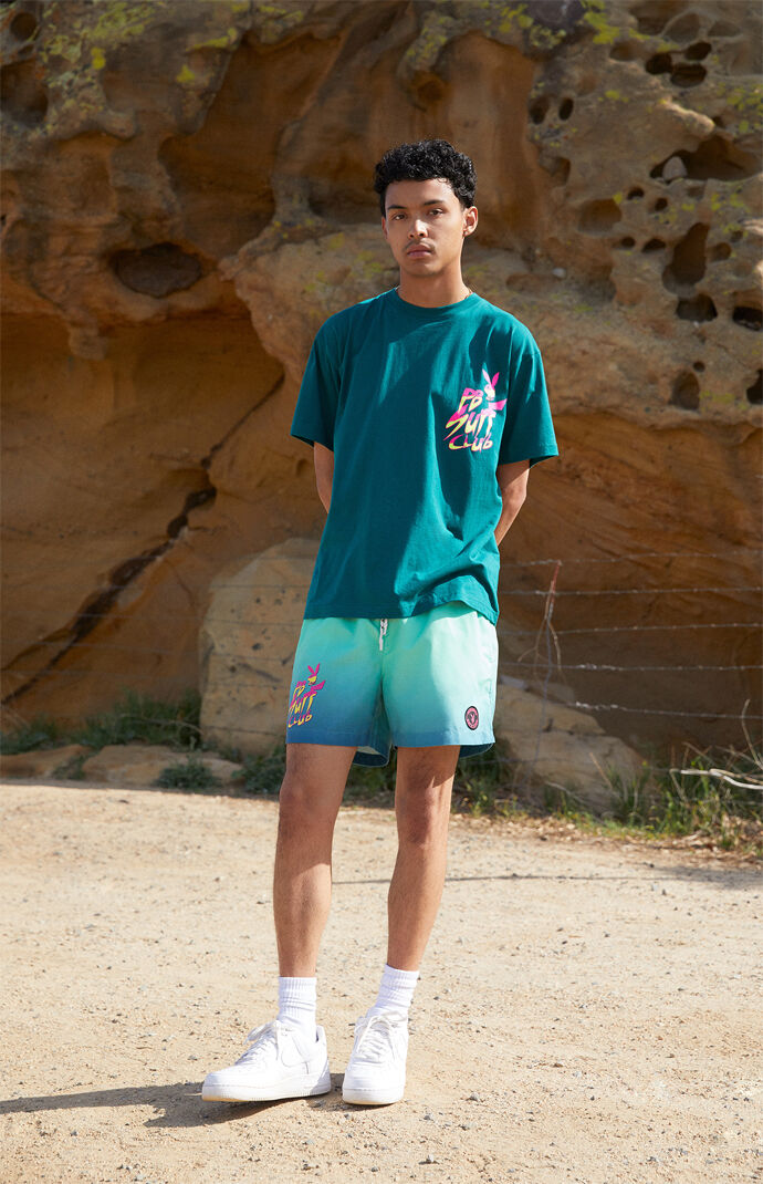 By PacSun Gradient Wax 15" Swim Trunks