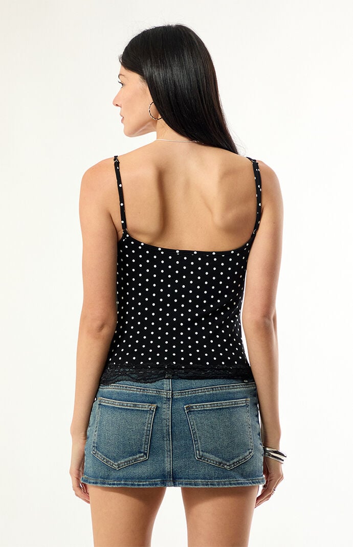 Edikted Lyle Lace Polka Dot Top