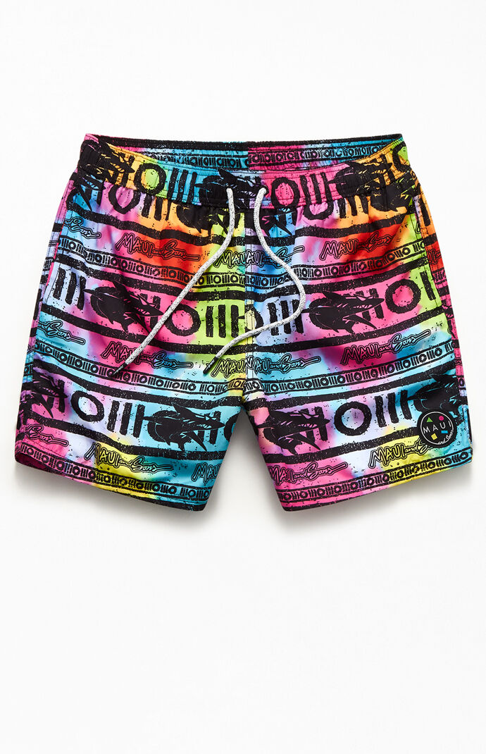 Twisted Script 17" Swim Trunks