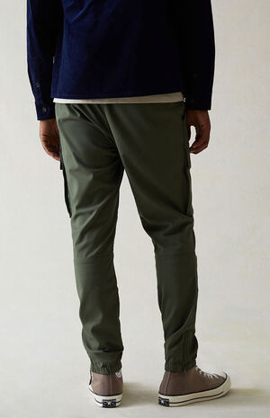 Performance Olive Slim Joggers image number 5
