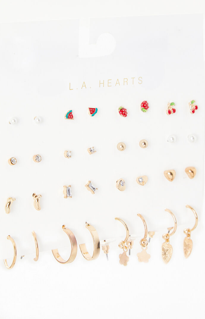 16 Pack Berry Earrings