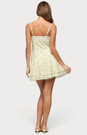 Daphna Floral Chiffon Mini Dress image number 3