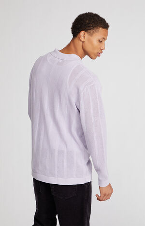 Lavender Sweater Polo Shirt image number 4