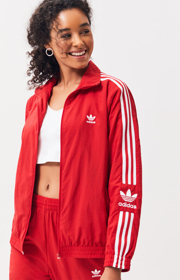 red adidas jacket womens