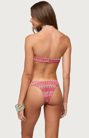 Livy Zigzag Crochet Bikini Bottom image number 3