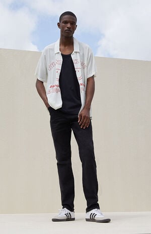 Slim Black Comfort Stretch Jeans image number 1