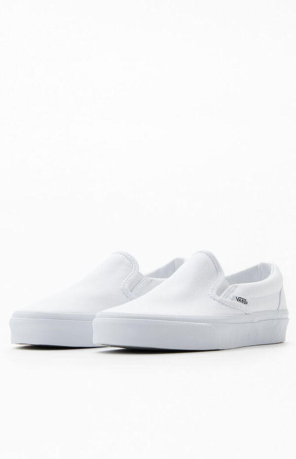 Vans Classic SlipOn White Shoes PacSun