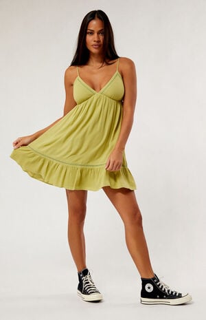 Trim V-Neck Babydoll Dress image number 3