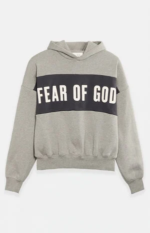 Seal Paneled Cropped Relaxed Hoodie image number 1