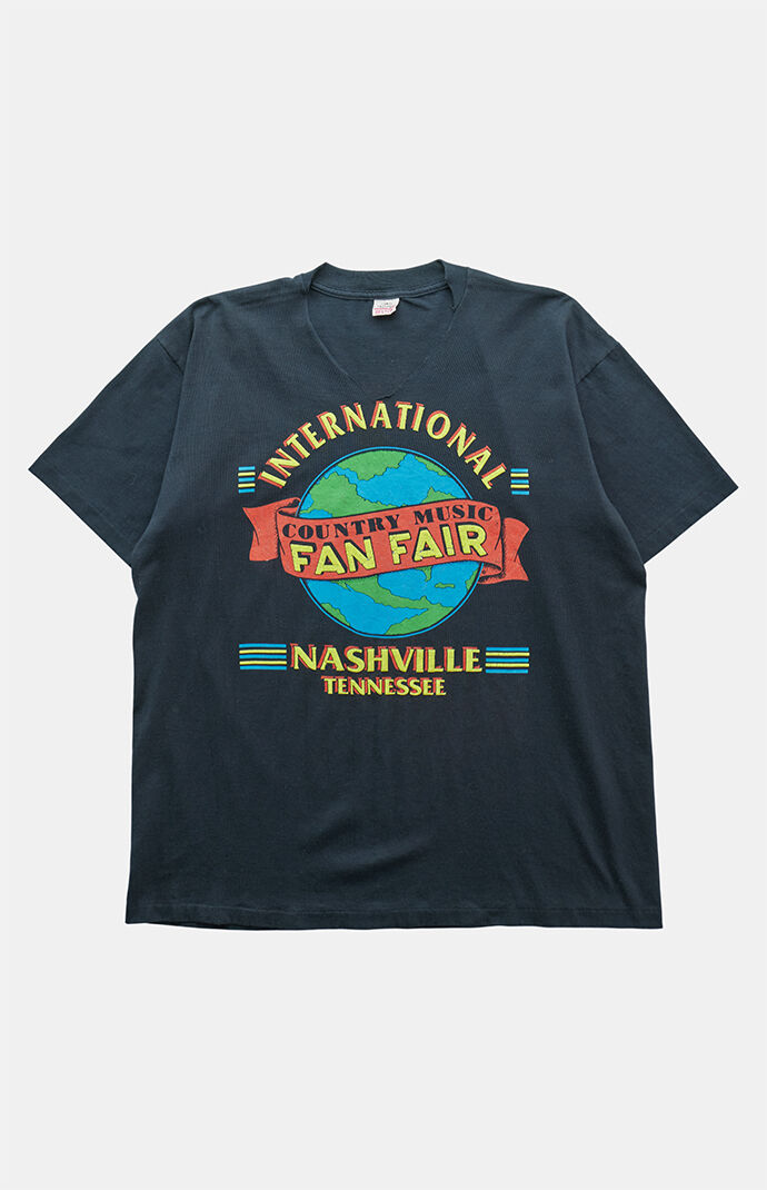 PS VINTAGE '90s Country Music Fan Fair V-Neck Graphic T-Shirt