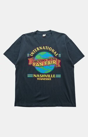 '90s Country Music Fan Fair V-Neck Graphic T-Shirt image number 1