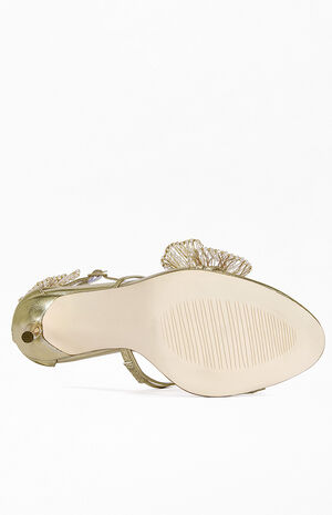Women's Evanthe Gold Floral Stiletto Sandals image number 5
