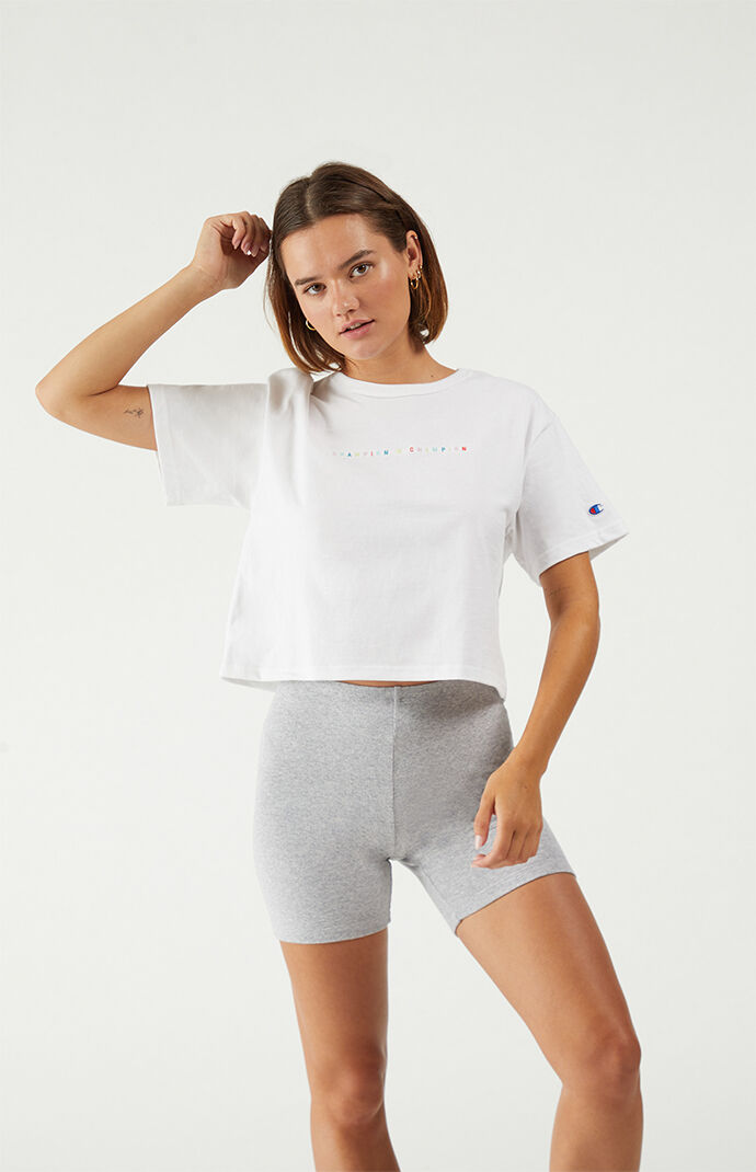 White Heritage Cropped T-Shirt