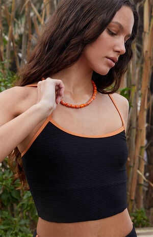 Tanlines Ribbed Surf Tank Bikini Top image number 2