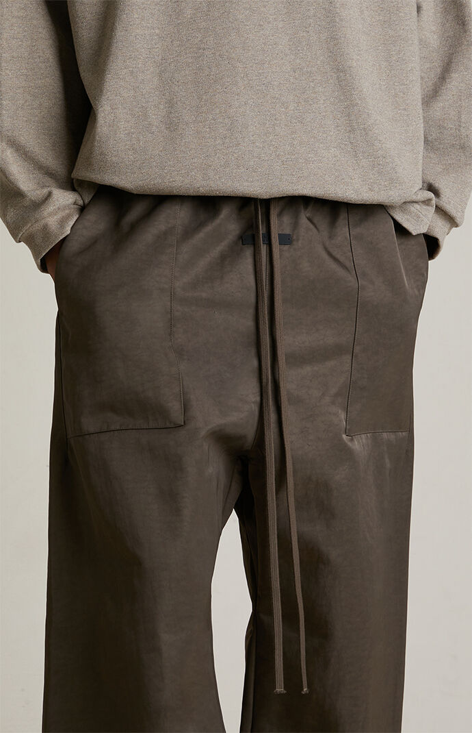 Fear of God Essentials Brown Textured Nylon Utility Pants Fear of God Essentials Brown Textured Nylon Utility Pants
