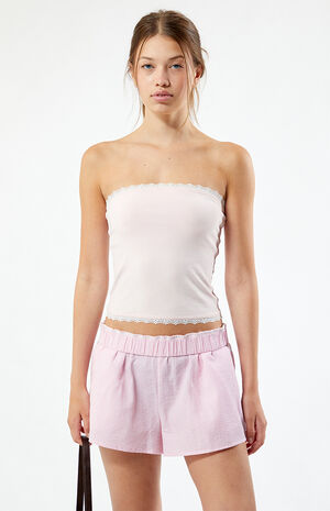 Lace Trim Tube Top image number 1