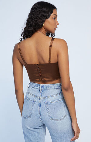 Cropped Lace Corset Top image number 4