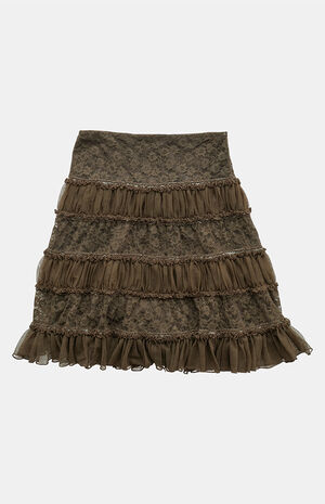 2000s Brown Y2K Midi Skirt image number 1