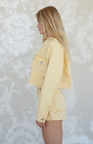 Honey Cropped Trucker Jacket Honey Cropped Trucker Jacket image number null
