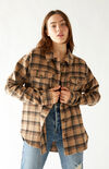 Oversized Plaid Shacket Oversized Plaid Shacket image number null