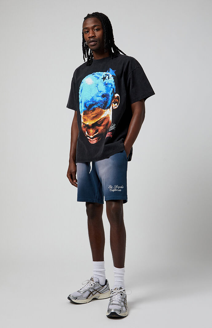 PacSun Navy Potassium Fleece Volley Sweat Shorts