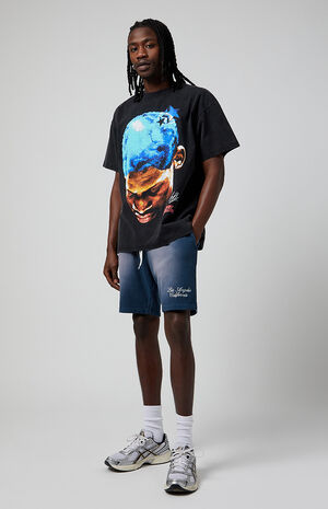 Navy Potassium Fleece Volley Sweat Shorts image number 5