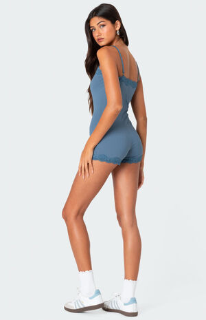 Mandi Lace Trim Romper image number 4