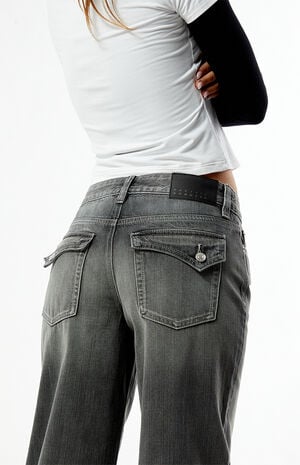 Casey Low Rise Baggy Jeans Button Pocket Gray image number 5