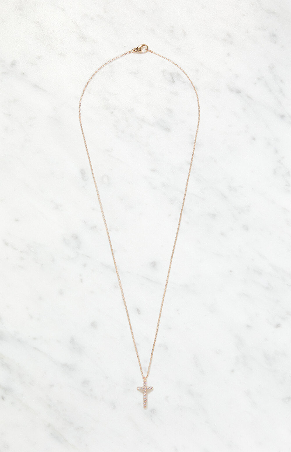 John Galt Gold Cross Necklace PacSun