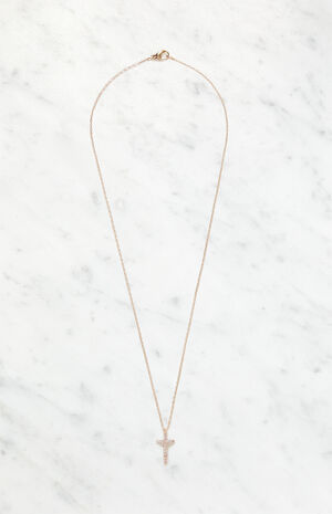 Gold Cross Necklace image number 1