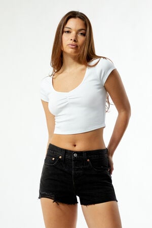 Black 501 Denim Shorts Black 501 Denim Shorts image number 1