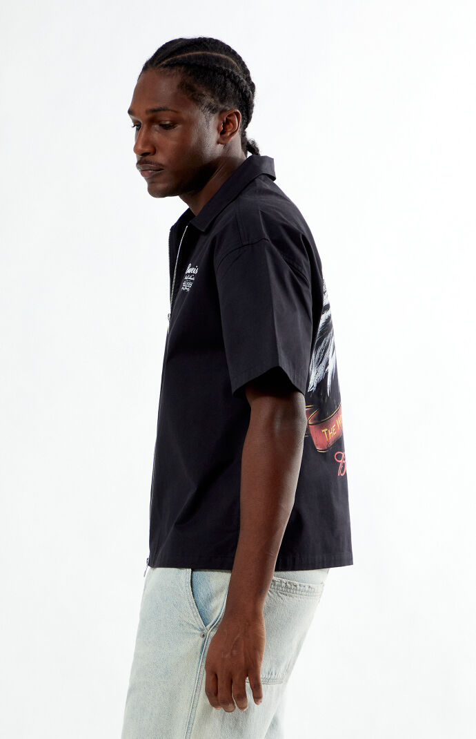 Budweiser By PacSun Eagle Zip Up Woven Shirt | Pacsun