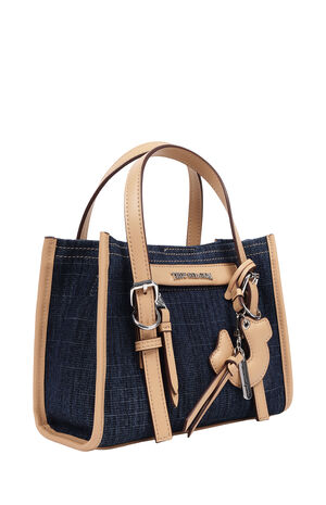 Denim Dangle Mini Tote Bag image number 2