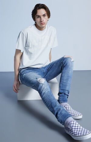 Stacked Skinny Indigo Comfort Stretch Jeans image number 1