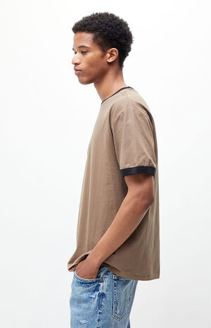 Brown Ringer T-Shirt image number 2