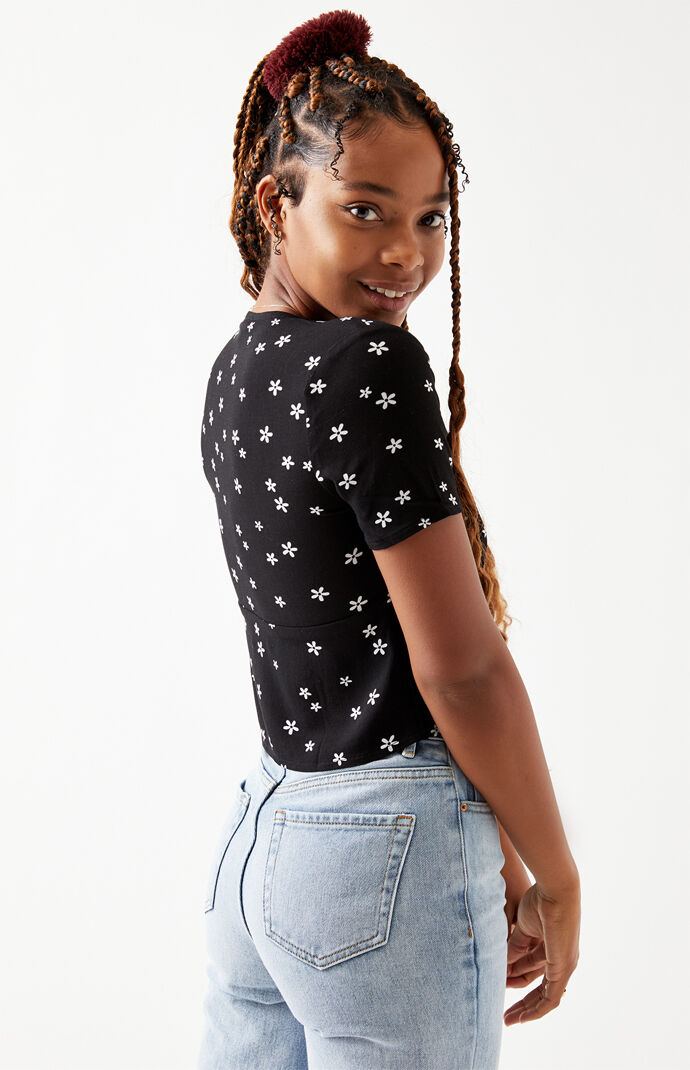 Double Tie Woven Top
