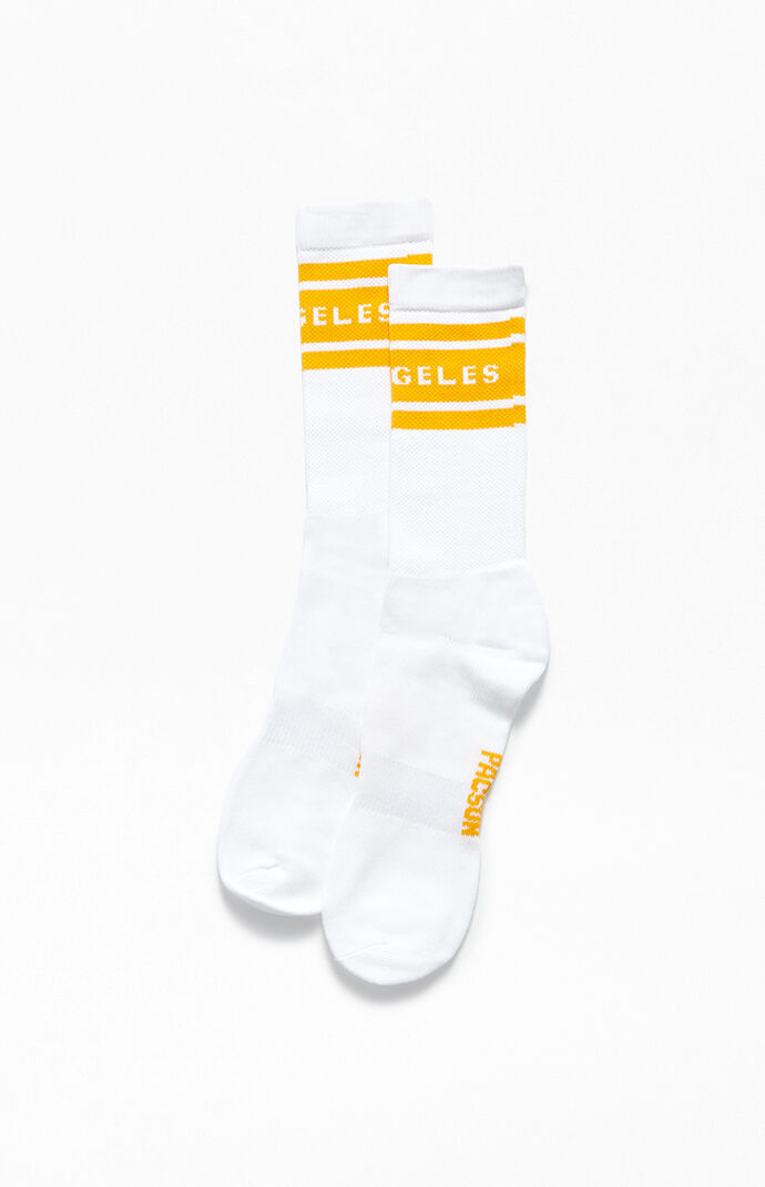 LA Gym Striped Crew Socks
