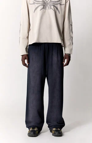 Washed Fleece Extreme Baggy Sweatpants image number 2