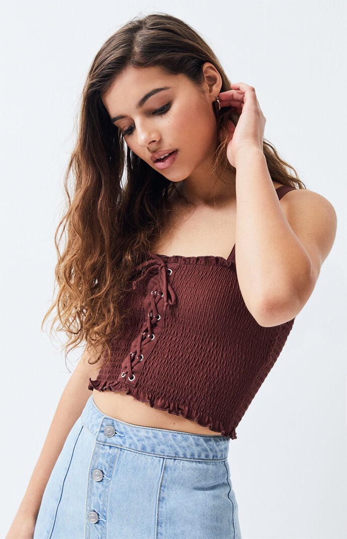 Me To We Freya Smocked Tank Top Pacsun