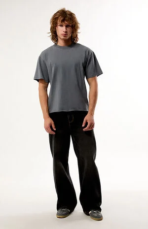 Vintage Blue Premium Cropped T-Shirt image number 5