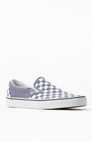Blue Checkerboard Classic Slip-On Shoes image number 2