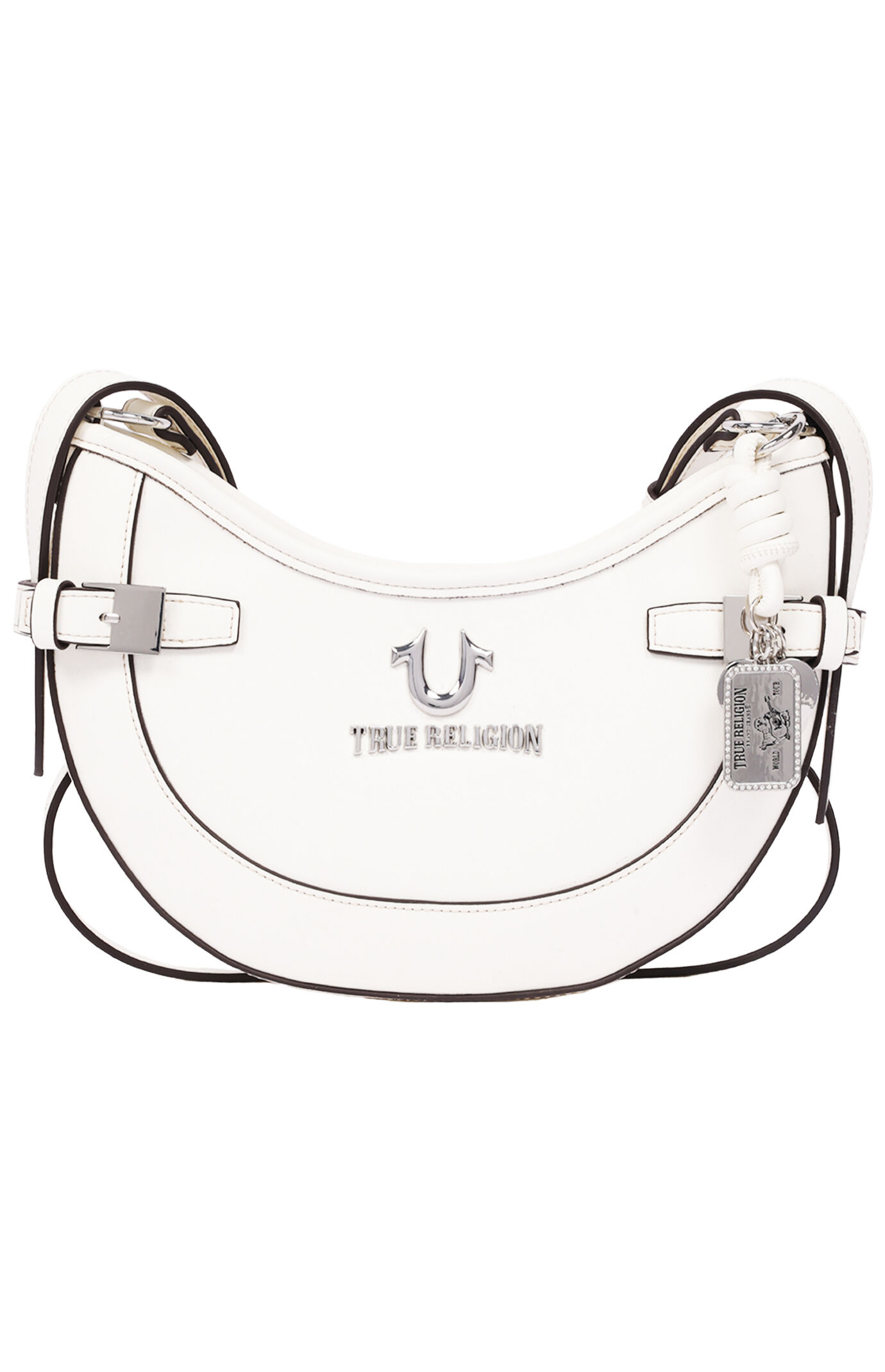 True Religion Blake Smooth Faux Leather Belted Hobo Bag